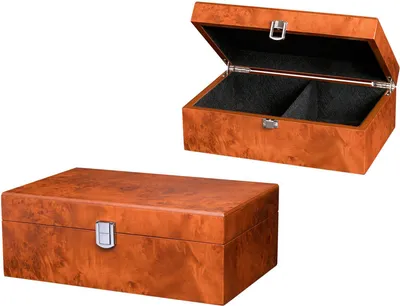 Produktbild von Schachfigurenbox in Wurzelholzoptik 180x120x83 mm