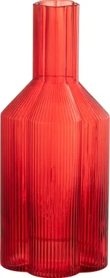 Produktbild von J-Line Karaffe Fiore Glas Rot