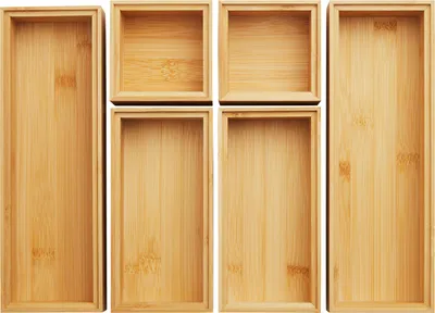 Produktbild von ORGA-BOX 6-teiliges BAMBUS Schubladen Ordnungssystem stapelbar, geölt