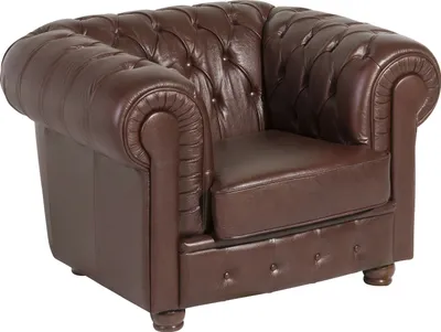 Produktbild von Max Winzer Sessel Bridgeport - Wischleder braun - Maße: 110 x 98 x 76 cm