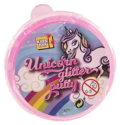 Image de Jono Toys Licorne gluante avec paillettes, 50 grammes