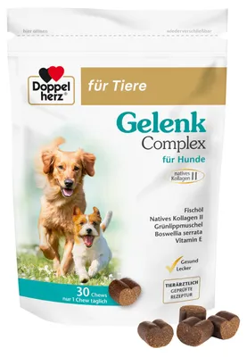 Obrázek produktu pro Double Heart Joint Complex pro psy, 30 žvýkacích proužků