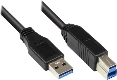 Immagine prodotto di EXSYS EX-K1502 Cavo USB 0,5 m USB 3.2 Gen 1 (3.1 Gen 1) USB A USB B Nero (EX-K1502)