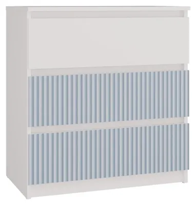 Obrázek produktu pro Topeshop M3 FR BLUE, Modrá, Bílá, 3 zásuvka/zásuvek, Dřevotřískové desky, 700 mm, 400 mm, 750 mm