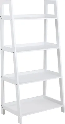 Image de Wally bibliothèque 4 étagères blanches.