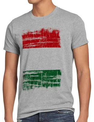 Produktbild von Ungarn Vintage Flagge Herren T-Shirt Hungary EM WM Olympia