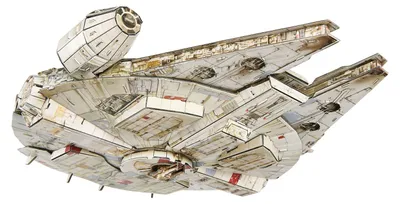 Image de Kit de construction en carton Star Wars, Faucon Millenium, modèle 223.
