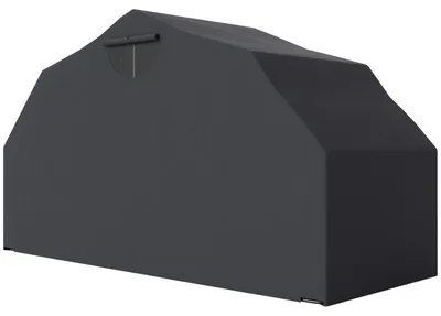 Produktbild von Motorradgarage XXL 345x135x191cm Wasserdicht - Faltbare Abdeckplane aus 600D Oxford mit Metallrahmen - Motorradunterstand Winterfest Schwarz