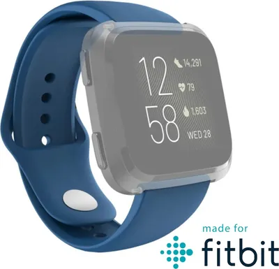 Produktbild von Silikon-Wechselarmband für Fitbit Versa2/Versa/Versa Lite, blau, universal