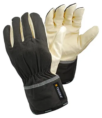 Produktbild von Ejendals TEGERA 360, Werkstatthandschuhe, Grau, Gelb, Erwachsener, Erwachsener, Baumwolle, Latex, Leder