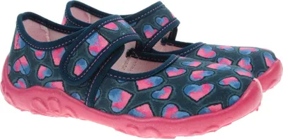 Produktbild von Superfit Bonny Mädchen Hausschuhe Blau/Herzen (Water Kombi), 0-800283-8800