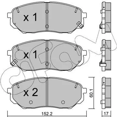 Produktbild von CIFAM Bremsbeläge Satz Vorne Bremsklötze für KIA SORENTO III 822-1096-0