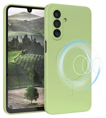 Produktbild von EAZY CASE - Silikonhülle magnetisch für Samsung Galaxy A26, Hülle Silikon, weich stoßfeste Magnet Handyhülle, Schutzhülle mit Kameraschutz, TPU Bumper in Grün
