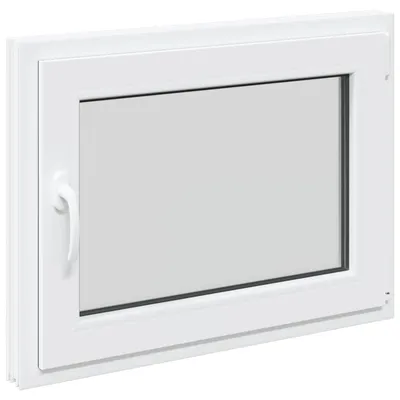 Zdjęcie produktu dla vidaXL Okno piwniczne RISOR 80 x 60 cm z PVC i szkła, białe