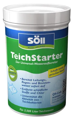 Produktbild von Söll 81796 TeichStarter Wasseraufbereiter 250 g für Gartenteich, Koiteich, Schwimmteich