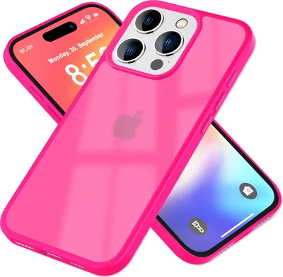 Produktbild von NALIA Matte Handyhülle für iPhone 16 Pro Max – Stoßfester TPU-Rand & Semi-Transparent – FUZION (Anti-Fingerprint Case) – Marke aus Berlin – Pink