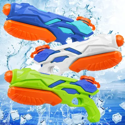 Immagine prodotto di Omgoods - Set di 3 pistole ad acqua - Pistole ad acqua a lunga gittata per bambini
