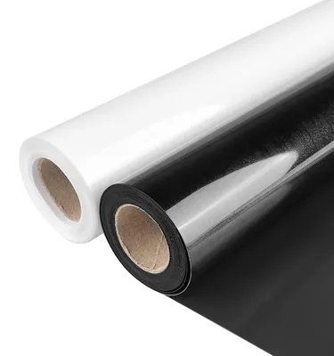 Image de Plotterfolie Textile, lot de 2, 30,5 cm x 4 m, film thermocollant en PVC avec pince pour vêtements, compatible Cricut et Silhouette
