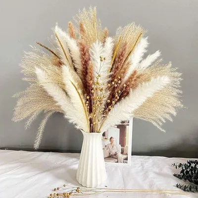 Produktbild von Famanu Pampasgras Kunstblumen Set 90 Stück - Boho Dekoration