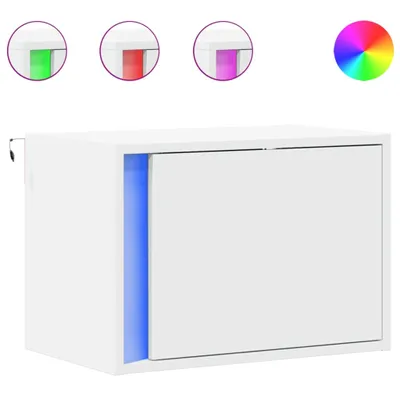 Immagine prodotto di Comodini a Parete con Luci LED 2 pz Bianchi