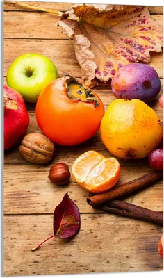 Produktbild von Herdabdeckplatte 30x52 Glaskeramikkochfeld Abdeckung Spritzschutz Glasplatte Deko Schneidebrett, Obst Bunt