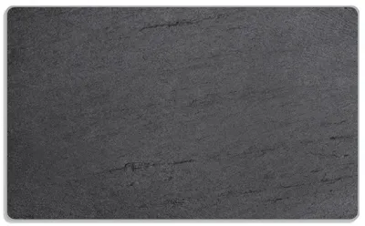Produktbild von Wallario Frühstücksbrettchen aus Glas, je 14 x 23 cm, mit rutschfesten Füßen, Motiv Schwarze Schiefertafel Optik - Steintafel