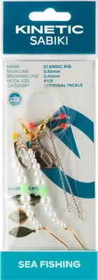 Zdjęcie produktu dla Kinetic Sabiki Scandic #1/0 Pearl Classic Flatfish Plaice Flounder Leader Rig System