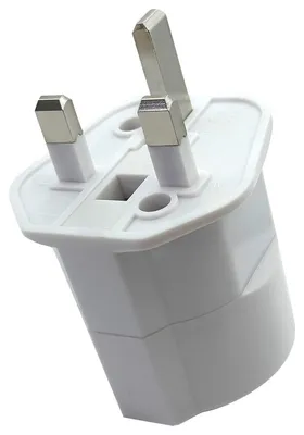 Productafbeelding van Reisstekker EU-Engeland/Ierland - Type C/E/F naar G - Geaard - 2.5A - 600W - Wit