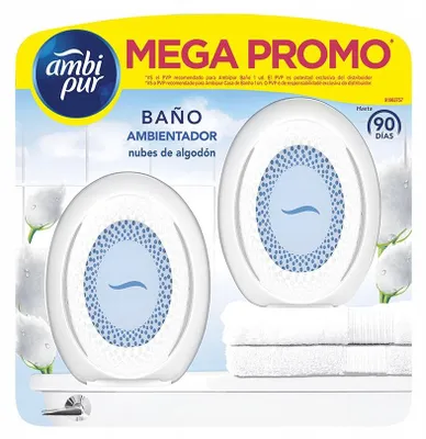 Obrázok produktu pre Ambi Pur Bavlna Fresh - Osviežovač vzduchu do kúpeľne 2 x 7,5 ml