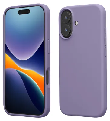 Produktbild von kwmobile Handyhülle für iPhone 16 Hülle, für iPhone 16 Case - Hülle Silikon - kabelloses Laden - Veilchen Lila