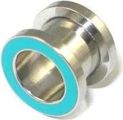 Produktbild von Ohr Flesh Tunnel Stahl Tunnel Piercing Screw On Motiv Aqua - 6mm