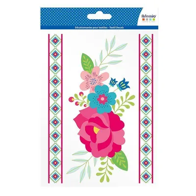 Produktbild von Aufbügeltransfer für Textilien - A5 - Blumen - Viva la vida