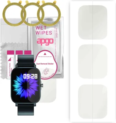 Produktbild von apgo 3 Stück Schutzfolie, Matt, kompatibel mit GcBig TS29  Smartwatch, Hydrogel Displayschutzfolie mit Positionierhilfe, Displayfolie, robust und kratzfest