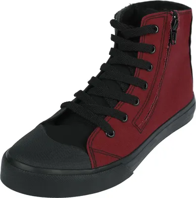 Produktbild von RED by EMP Uni schwarz-rote High Sneaker mit Reißverschluss EU47