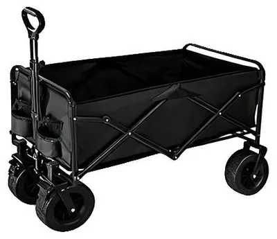 Produktbild von Campingwagen, langlebiges Design, hohe Tragfähigkeit, 8 Zoll Räder-Schwarz