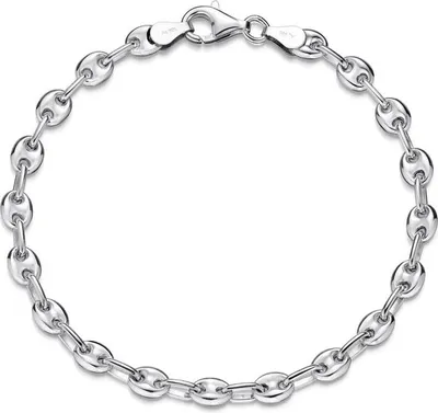 Produktbild von SILBERKETTEN STORE Kaffeebohnenkette Armband 5mm - 925 Silber - 18cm