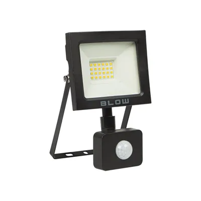 Obrázok produktu pre Reflektor LED 20W+PIR 4000K čierny BLOW IP65