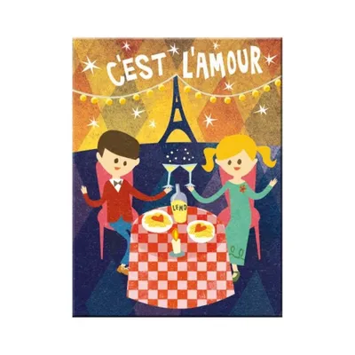 Image de Nostalgic-Art - Magnet 6 x 8 cm - Happy Together - C’est L‘Amour