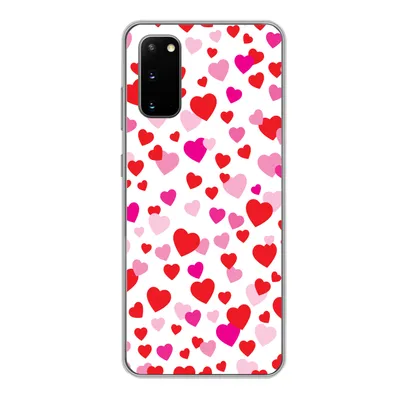 Produktbild von MuchoWow® Handyhülle Schutzhülle Hülle für Samsung Galaxy S20 Eine Illustration mit bunten Herzen Silikon Softcase Handy Hülle - Bild