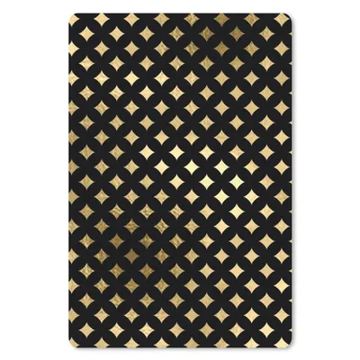 Produktbild von MuchoWow® Mauspad Mousepad Muster - Gold - Schwarz - Kariert 40x60 cm - Mousepads - Maus Mat - Pad - Mausunterlage - Schreibtisch Accesoire