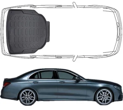 Produktbild von Trimak Kofferraumwanne kompatibel mit Mercedes E-Klasse W213 Limousune Nicht umklappbare Rücksitze Kofferraummatte