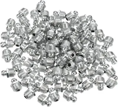 Imagen del producto de Nipeles lubricadores de acero para vehículos, con ángulo de 180 grados, galvanizados, rosca M10 x 1,0
