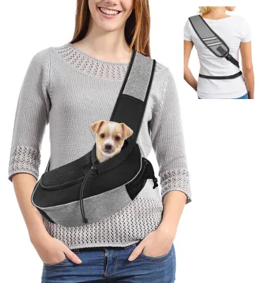 Produktbild von Tragetasche für kleine Hunde und Katzen mit verstellbarem Schultergurt