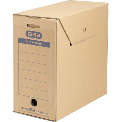 Produktbild von ELBA Archivbox tric system 100421091 für DIN A4 naturbraun