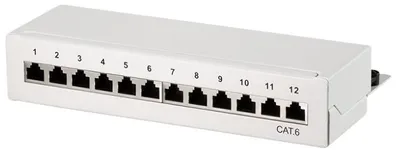 Produktbild von LogiLink Patchpanel CAT6 12Ports geschirmt Desktop