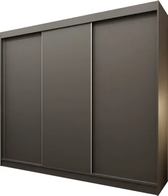 Produktbild von Masseno Schiebetürenschrank SOFIA 240 cm Kleiderschrank Schlafzimmer Schrank 3-türig Grau