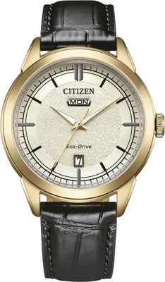 Citizen AW0153-04AC Eco-Drive Solar Herrenuhr Schwarz/Goldfarben 1