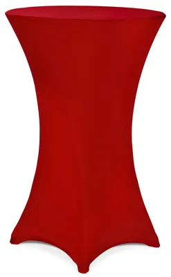 Produktbild von Rote Cocktailtischdecke, 60 cm Durchmesser, Polyestergemisch