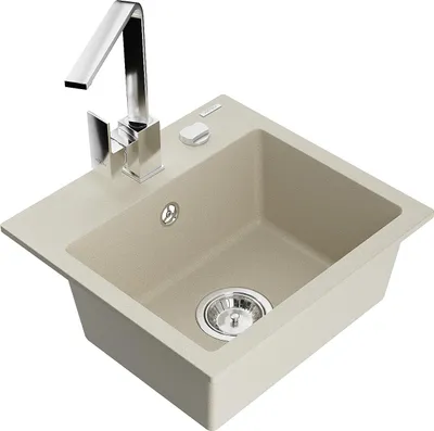 Immagine prodotto di Mexen Milo lavello in granito 1-vasca con miscelatore da cucina Rita, beige - 6505-69-670300-00