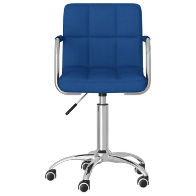 Immagine prodotto di Sedia da Pranzo Girevole Blu in Tessuto